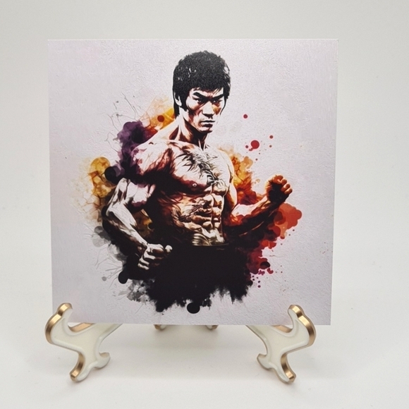Bruce Lee Wall Art Martial Arts Watercolor Oil Painting Print - Picture 6 of 9